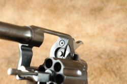 Colt Pre-WW2 New Service .45 Colt 7.5&rdquo; SA/DA Revolver, Deluxe Checkered Walnut Grips 1925 C&R - 22