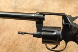 Colt Pre-WW2 New Service .45 Colt 7.5&rdquo; SA/DA Revolver, Deluxe Checkered Walnut Grips 1925 C&R - 23