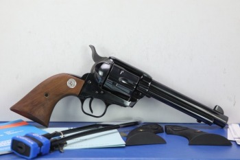 Desirable Custom Colt Cowboy Single Action All Blue Revolver & Box