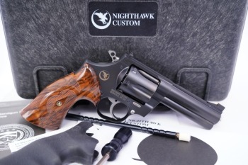 Korth Nighthawk Model Mongoose .357 Mag Revolver Keith Brown Grips & Box