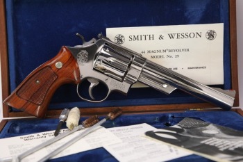 Smith & Wesson Model 29-2 .44 Magnum Nickel Double Action Revolver & Case